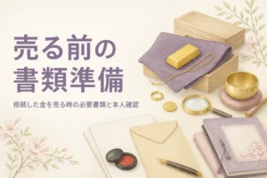 相続した金を売る時の必要書類を表したアイキャッチ